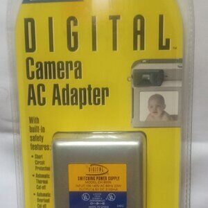 Digital Camera AC Adapter, Fits Most 6.5V Olympus & Nikon Digital Cameras, NEW